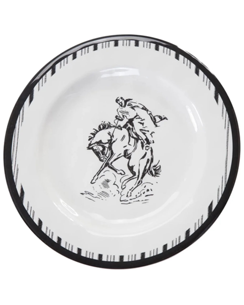 14-Piece Melamine Dinnerware Set Black/White Q12552