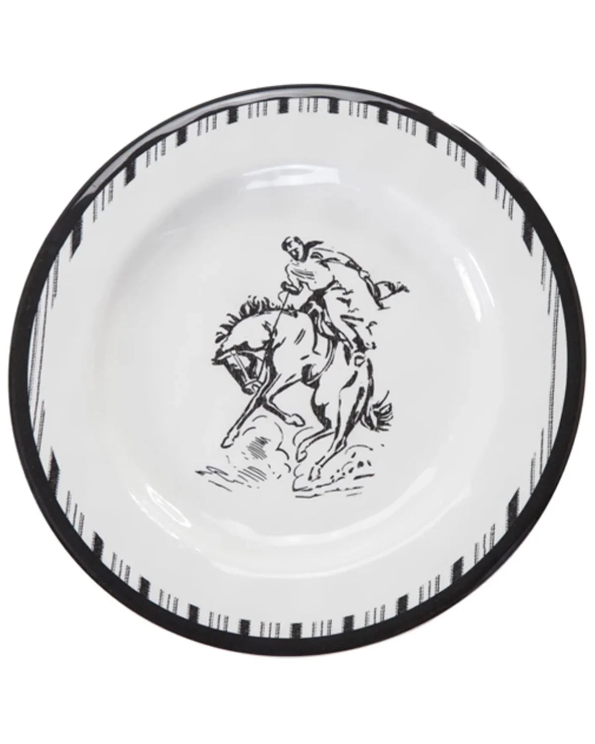 14-Piece Melamine Dinnerware Set Black/White Q12552