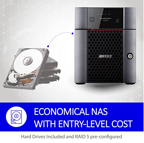4-Bay Desktop NAS 8TB (4x2TB) with HDD Hard Drives Included 2.5GBE C1165
