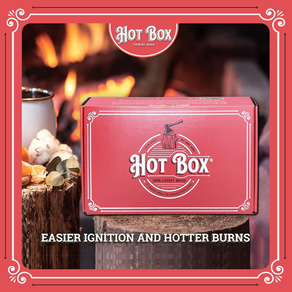 Kiln-Dried Cherry Cooking Wood, 6 Inch Mini-Cut Logs, 1 Box (350 Cubic Inches) Pack of 2 D657