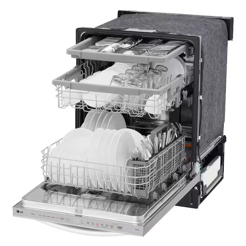 24 in. Smart Wi-Fi Dishwasher with 3rd Rack, Stainless Steel Q502
