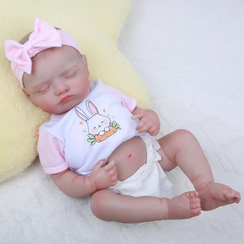 20 inch Sleeping Realistic Newborn Baby Dolls with Soft Cloth Body B78866