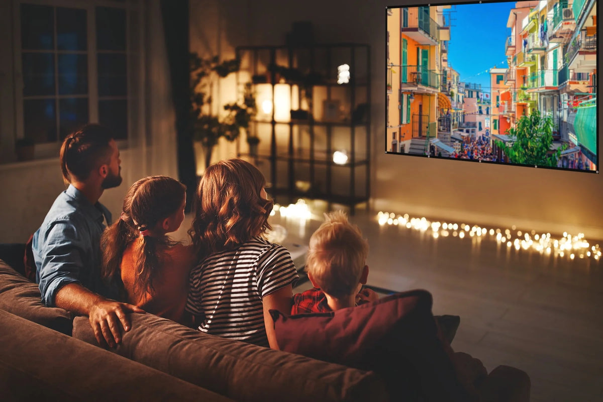 White Indoor/Outdoor Folding Projector Screen E875208