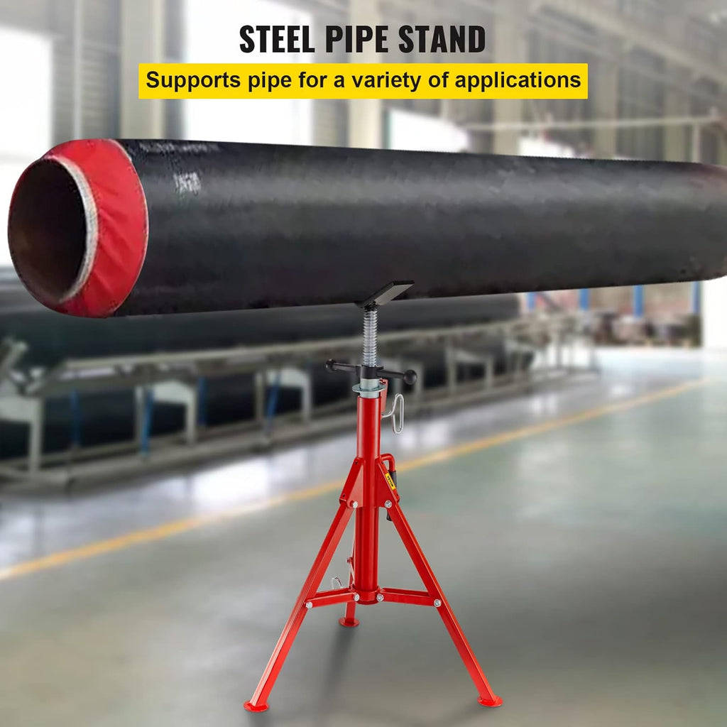 Adjustable Folding Steel Pipe Stands 28-52 Inch 2500 LB Pack of 2 J30556
