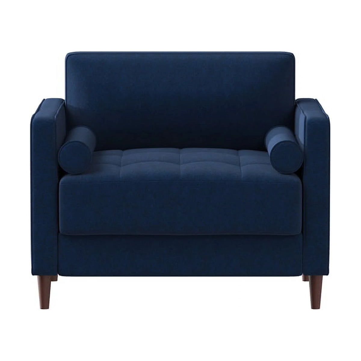 King Chair in Navy Blue Fabric Upholstery O94445