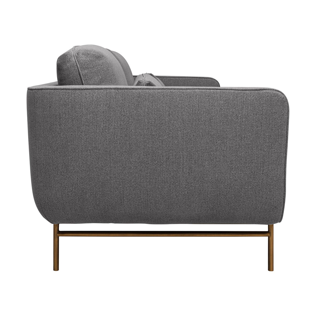 77" Fabric & Metal Sofa in Gray A721