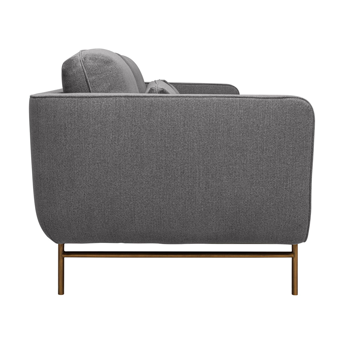 77" Fabric & Metal Sofa in Gray A721