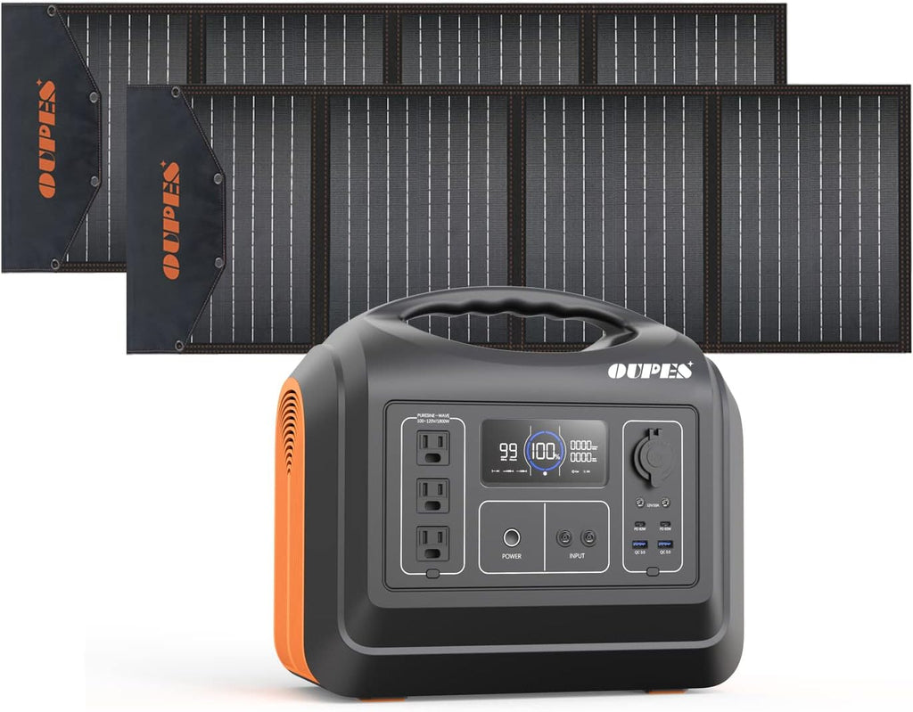 Portable Power Station 1800W, Solar Generator 1488Wh (465000 mAh) LiFePO4 Battery Backup with 120V (4000W Peak) AC Outlets F364