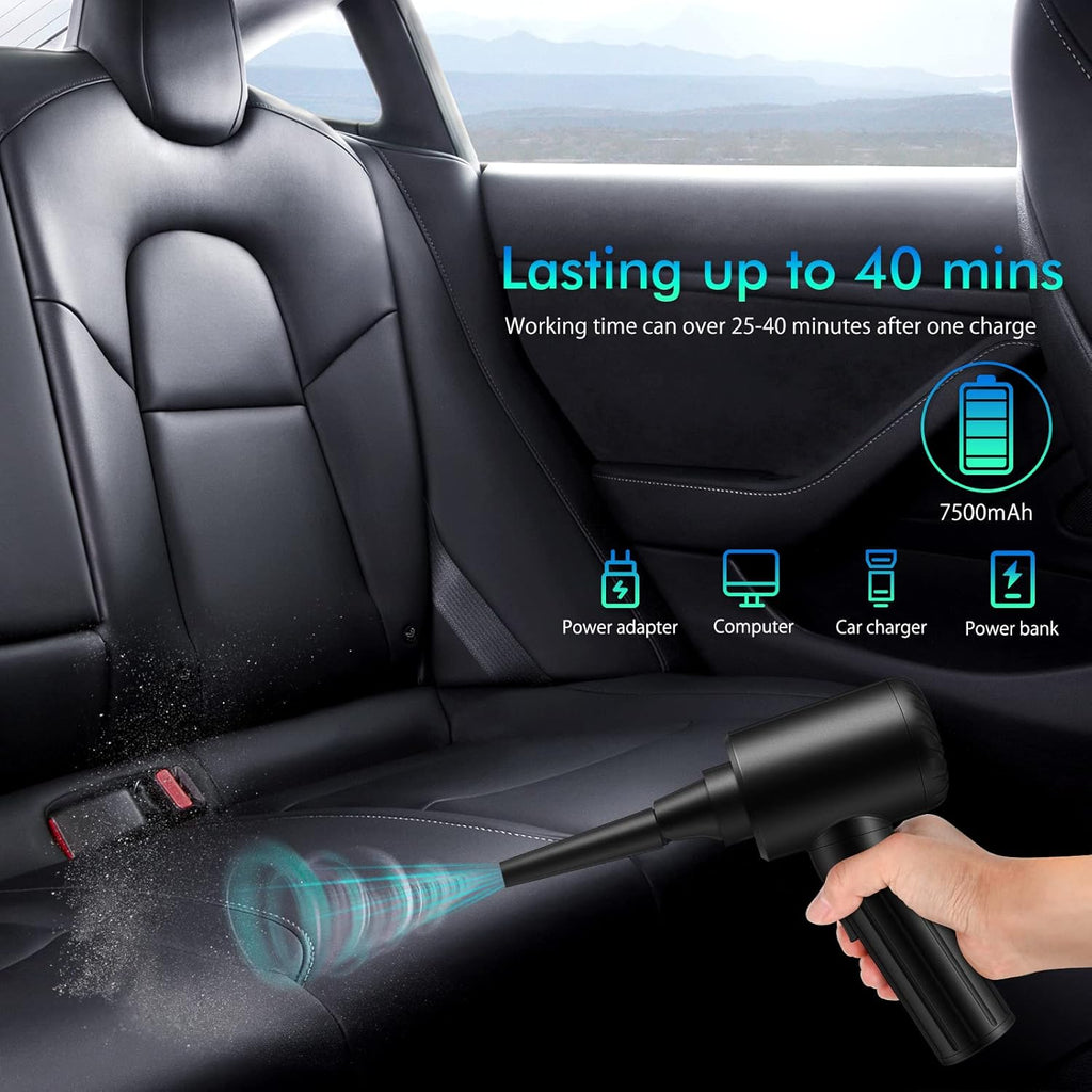 Cordless Electric Air Duster, 90000 RPM Rechargeable 7500mAh F9162
