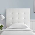 White Velvet Tufted Twin Upholstered Headboard K629
