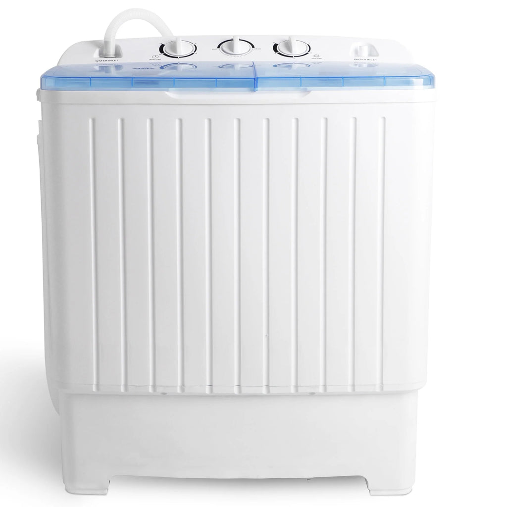 2 in1 Portable Mini Washing Machine Top-Load Twin Tub Washer Spin Dryer, White X86164
