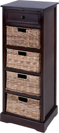 Cabinet with 4 Wicker Baskets O323665