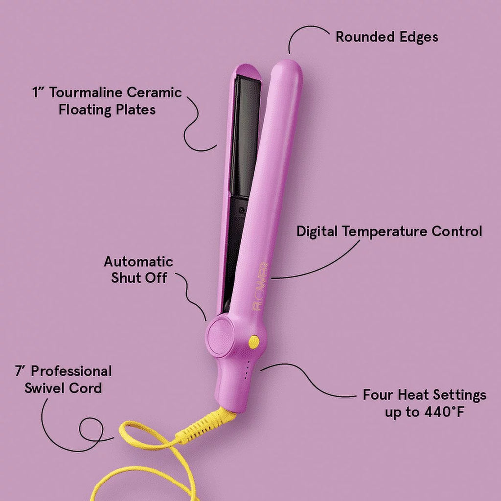 1" Ceramic Tourmaline Flat Iron Hair Straightener X41674