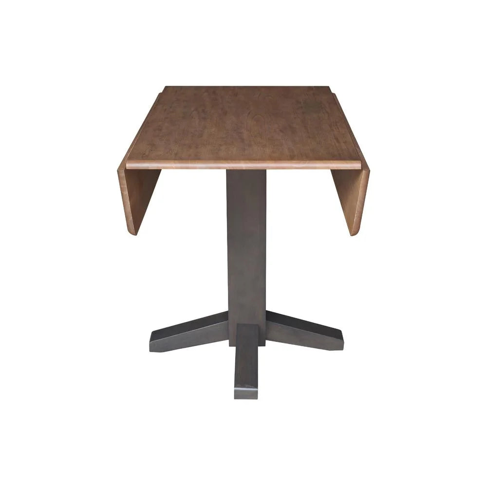 36" Solid Wood Square Dual Drop Leaf Dining Table R829869