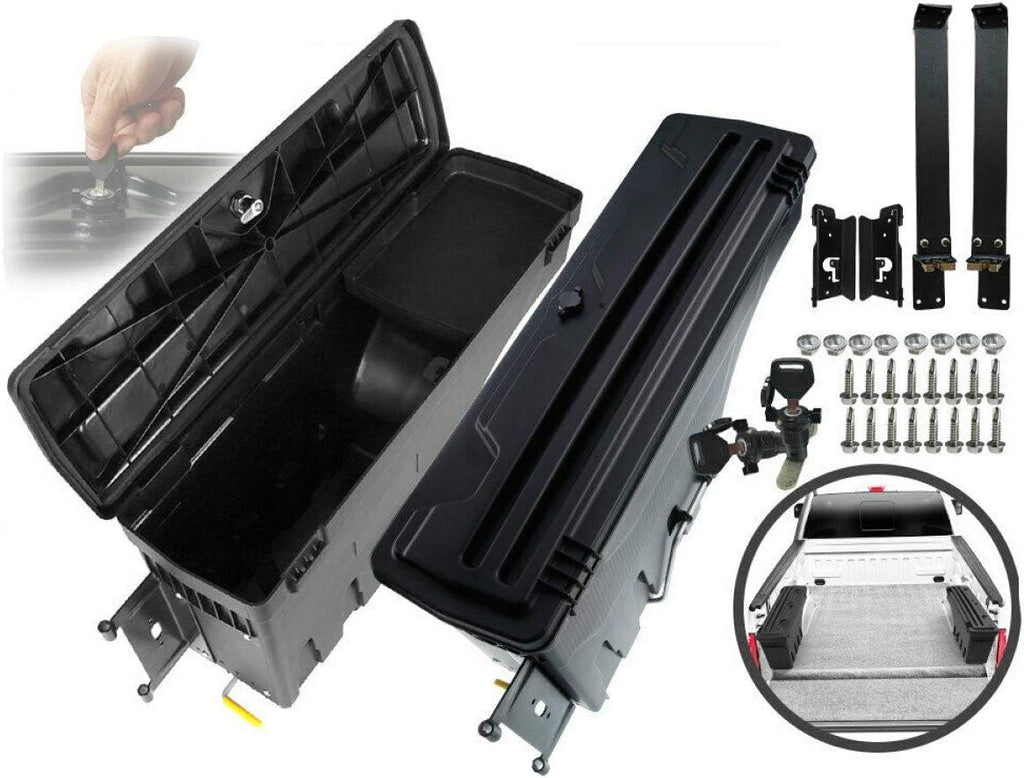 Set of 2 Truck Bed Storage Tool Box Lockable H739