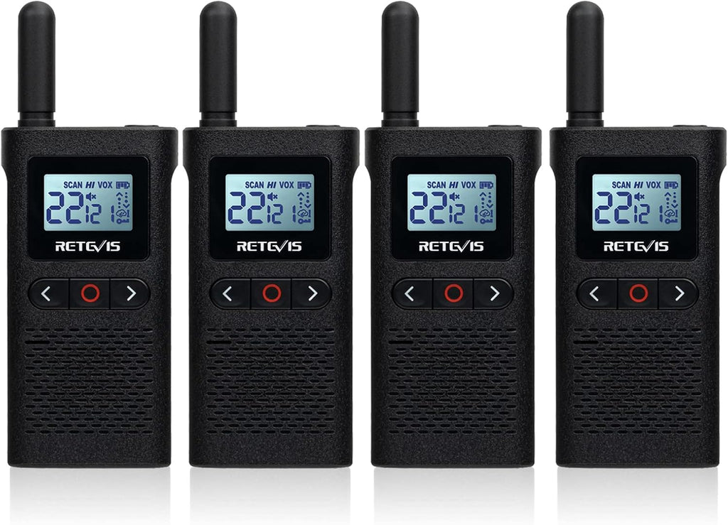 4 Pack Rechargeable Two Way Radio with Screen O7310