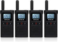 4 Pack Rechargeable Two Way Radio with Screen O7310