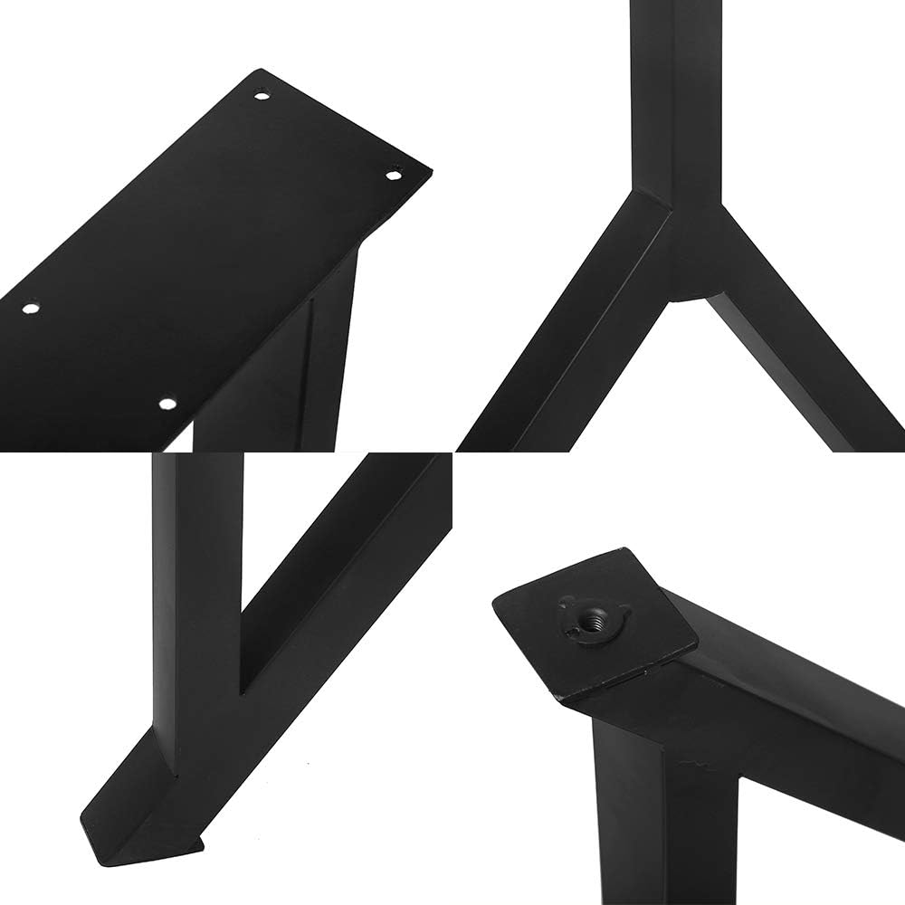 Black 28” Height 18” Wide Metal Table Legs 2 PCS W979