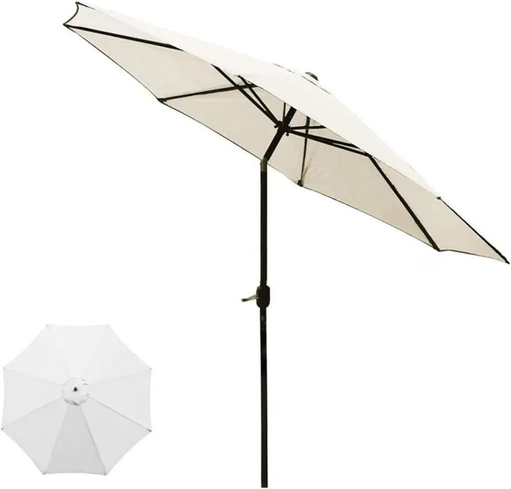 9.8ft Patio Umbrella Replacement Top Cover with 8 Ribs (White) N8420