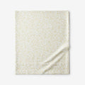 Pale Yellow Botanical Sateen King Flat Sheet P853007