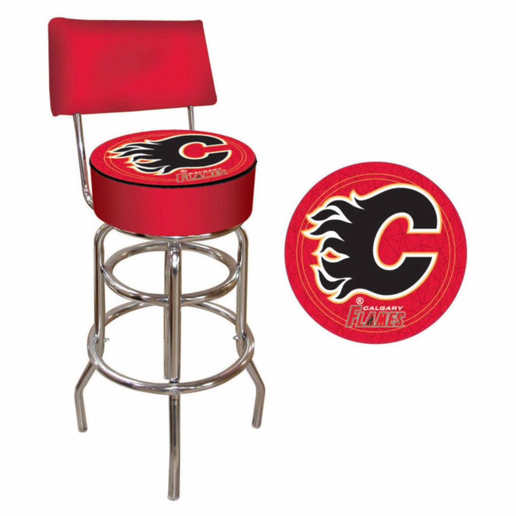 Padded Swivel Bar Stool with Back Q3708
