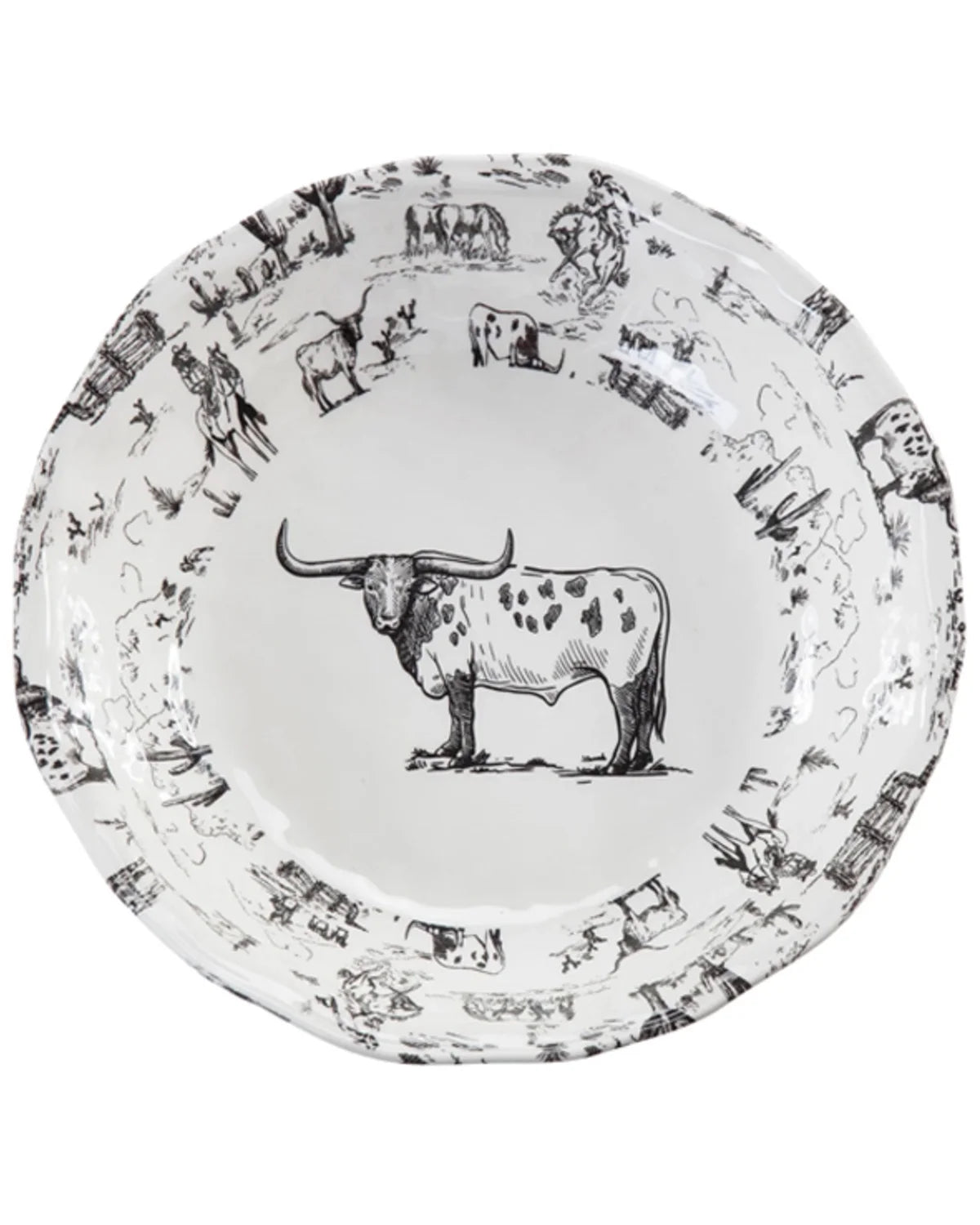 14-Piece Melamine Dinnerware Set Black/White Q12552