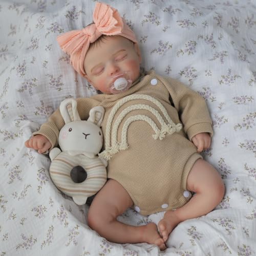 20 inch Sleeping Realistic Newborn Baby Dolls with Soft Cloth Body B78866