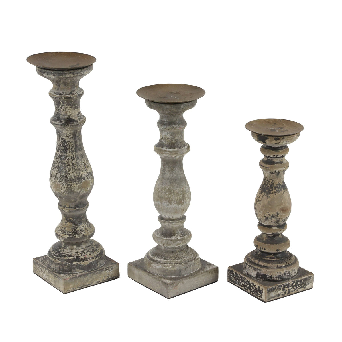 Brown Fir Candle Holder (Set of 3) B3825