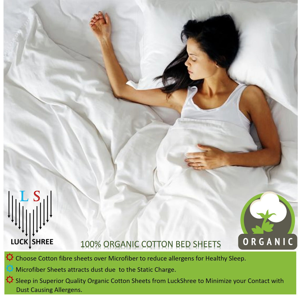 Queen XL Size Organic Cotton Sheet Set D5048