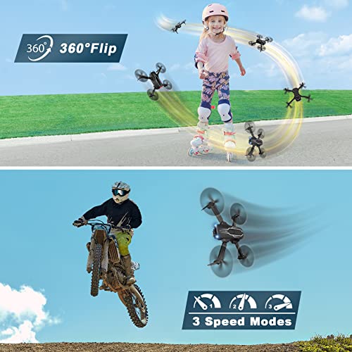 Mini Drone with Camera 1080P HD FPV 90° Adjustable Lens 2 Batteries Y5232