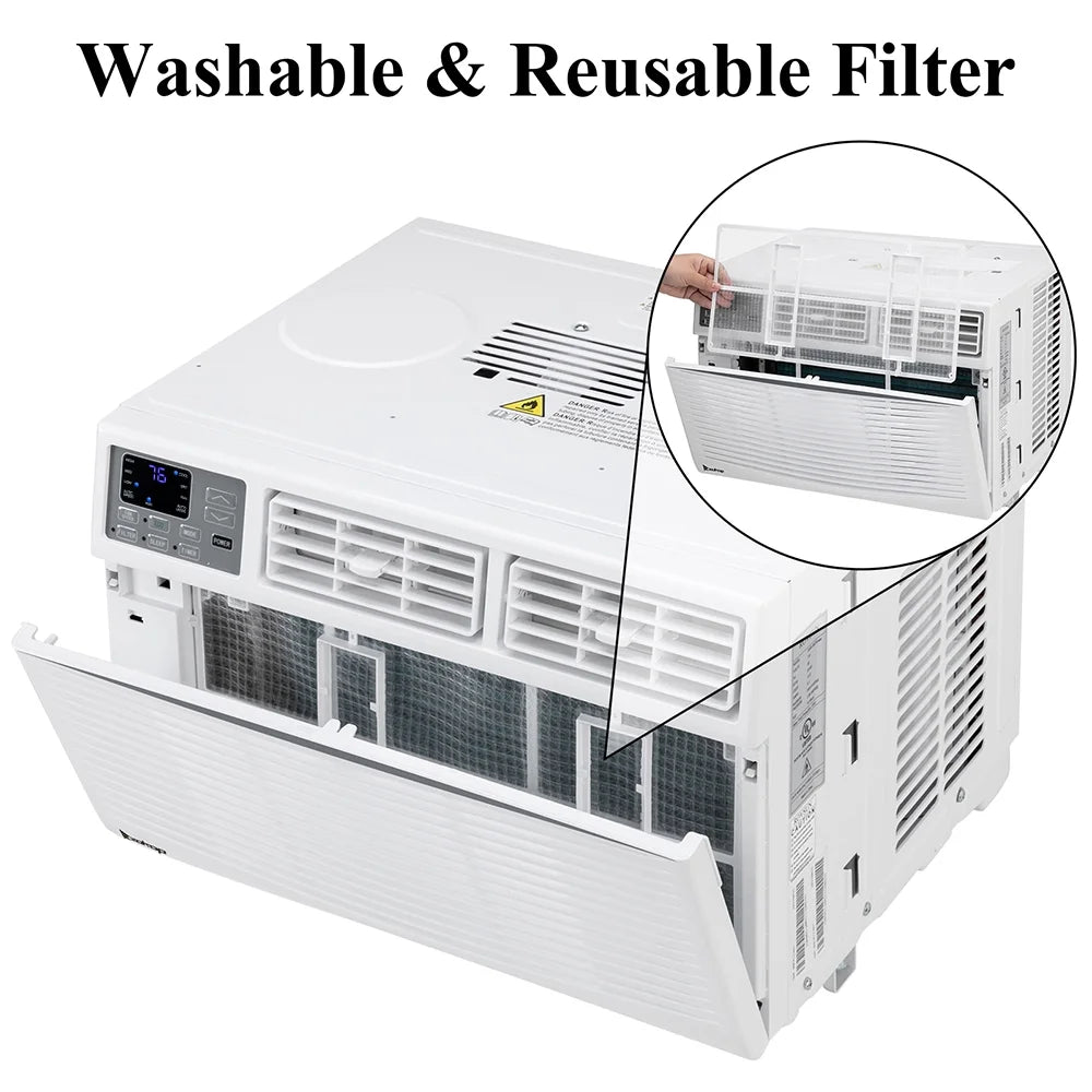 10000BTU Window Air Conditioner with WiFi and Eco Mode, White N1827