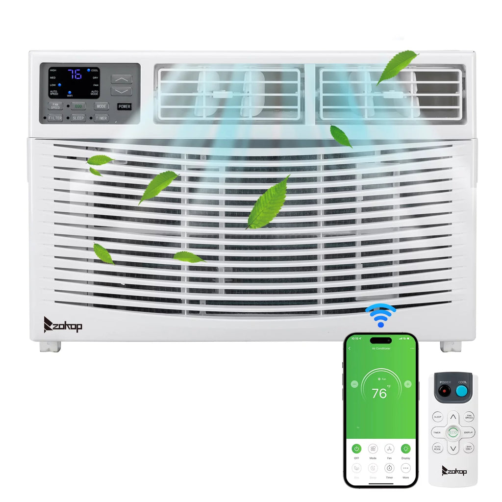 10000BTU Window Air Conditioner with WiFi and Eco Mode, White N1827