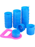 20 Pieces Non Spill 55 mm Water Jug Caps with 1 Piece Bottle Handle O7280