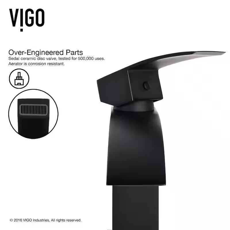 Single Handle Bathroom Faucet Matte Black H2800