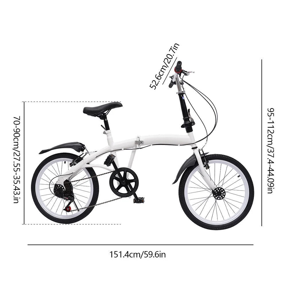 20'' Folding Bicycle 7 Speed Double V Brake D760