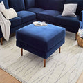 Distressed Velvet Ottoman A27961