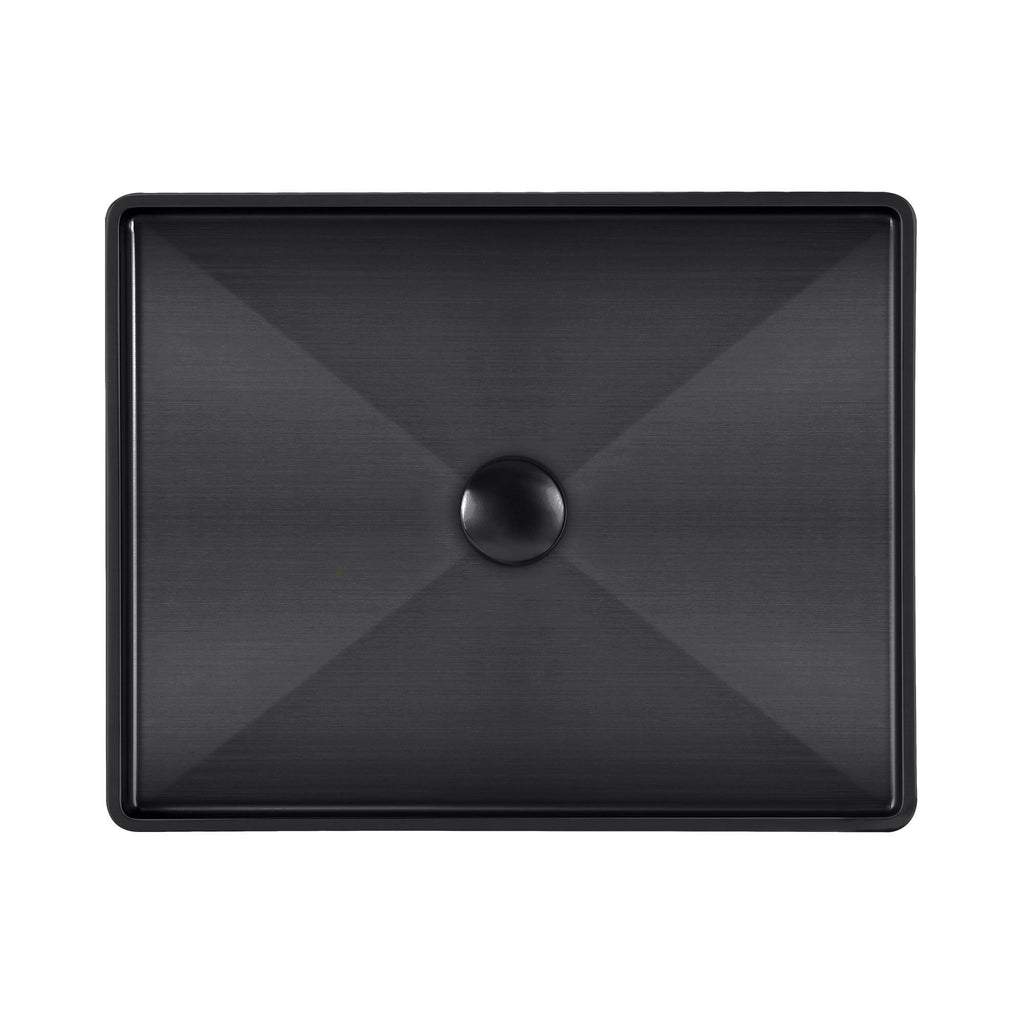 Rectangular Above Mount Basin Set with Center Drain E7019