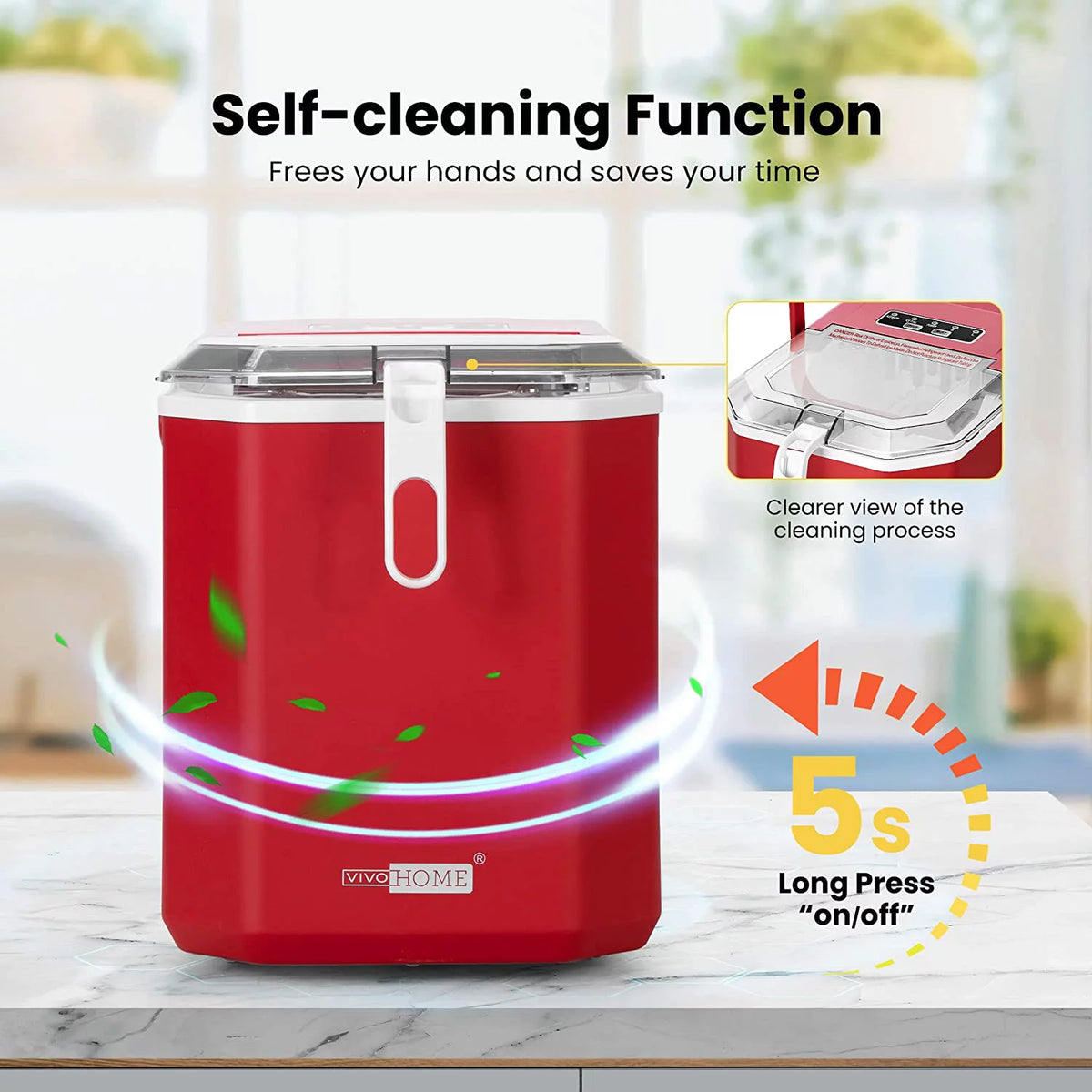 Portable Countertop Ice Maker with Scoop B848