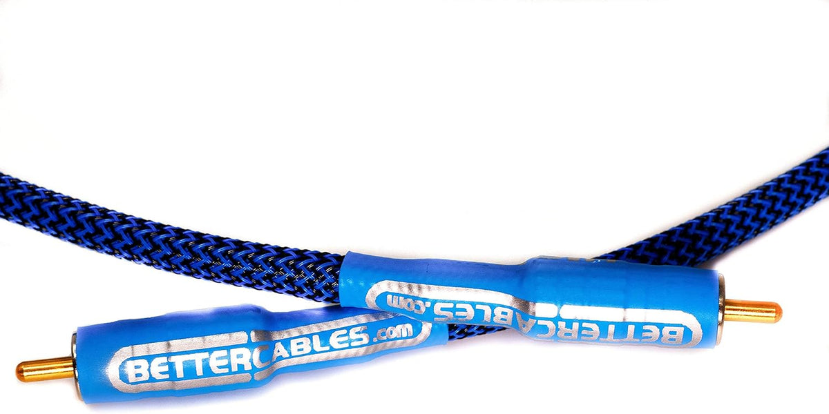 Blue Silver Copper Hybrid Low-Capacitance Coaxial Cable 6 Feet M50009