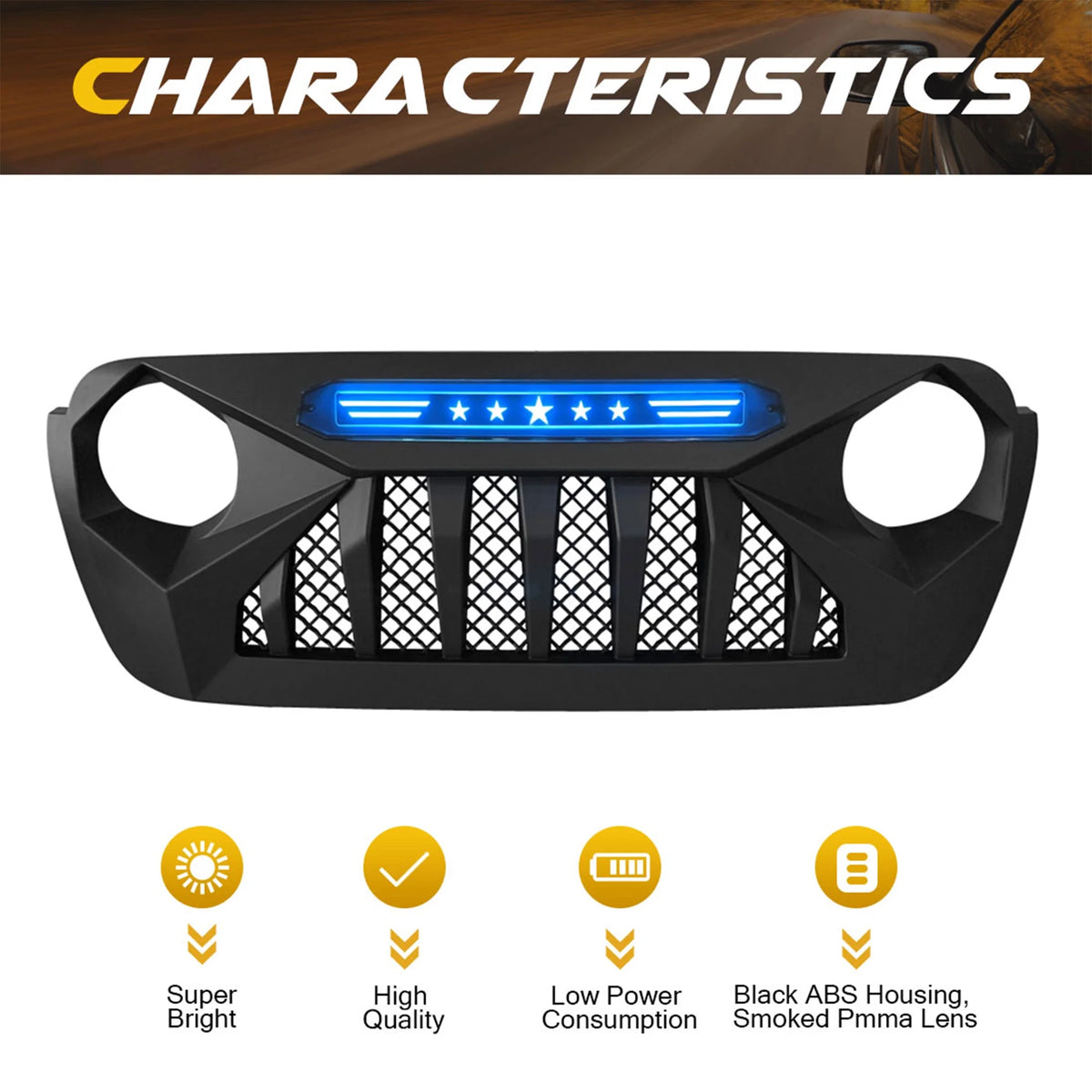 Grille with Blue Lights T13657