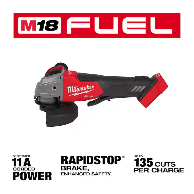 18V Brushless Cordless 4-1/2 in. / 5 in. Grinder with Paddle Switch X24366