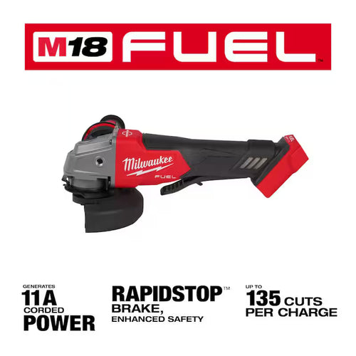 18V Brushless Cordless 4-1/2 in. / 5 in. Grinder with Paddle Switch X24366