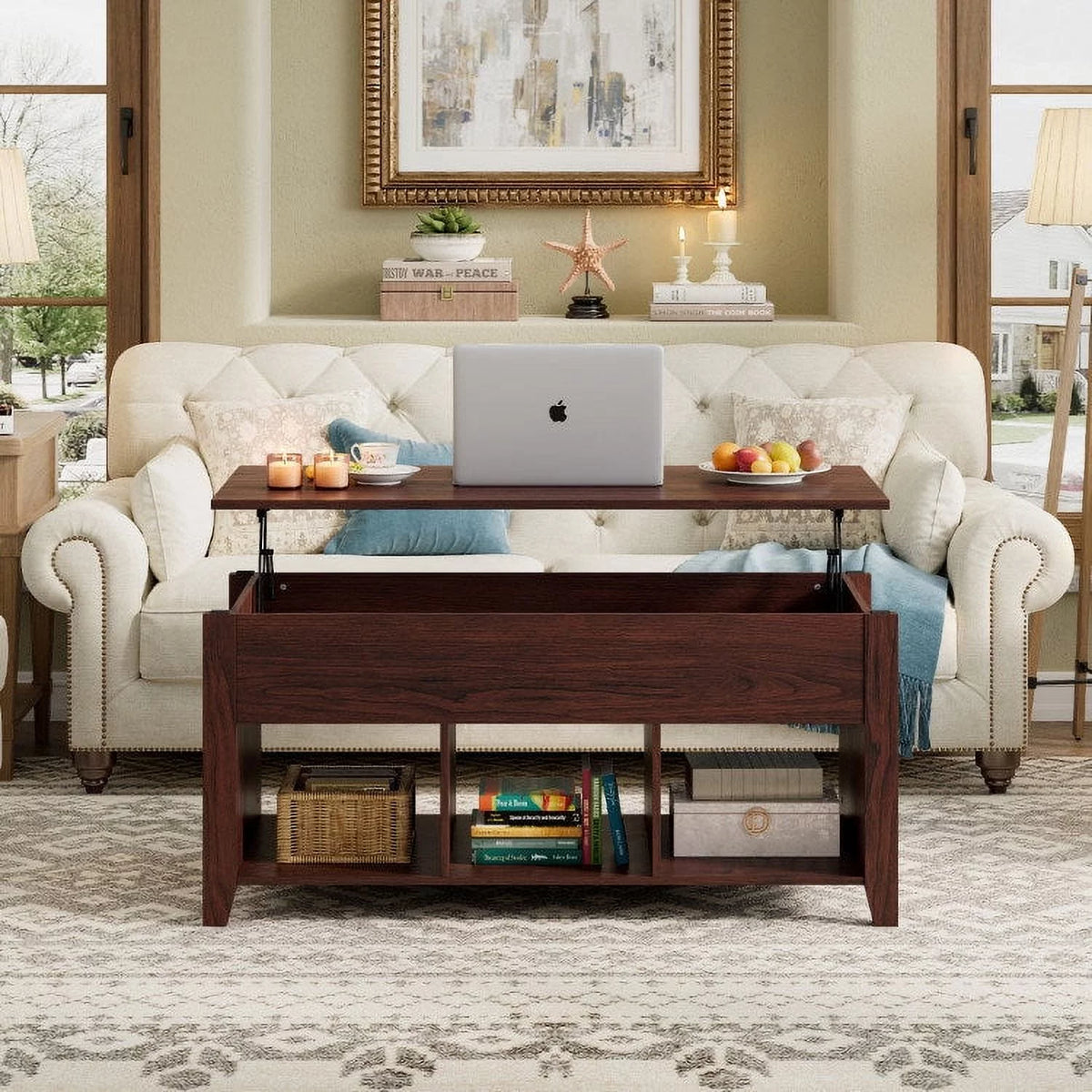 Lift Top Coffee Table with Storage T532