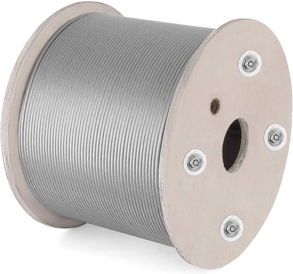 3/16 Inch 7x19 Stainless Steel Aircraft Cable Reel 500FT T316 Wire Rope Q331
