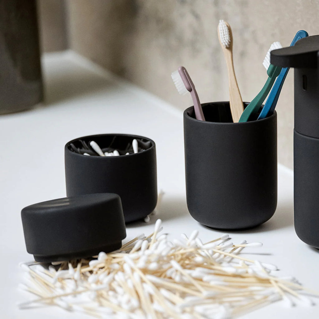Jar with Lid Black V2914