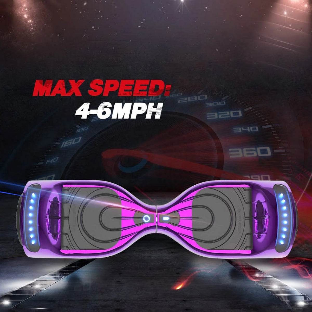 Chrome Purple Self Balancing Hoverboard with LED Light S930