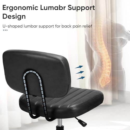Deep Brown Height Adjustable PU Leather Swivel Office Chair I4878