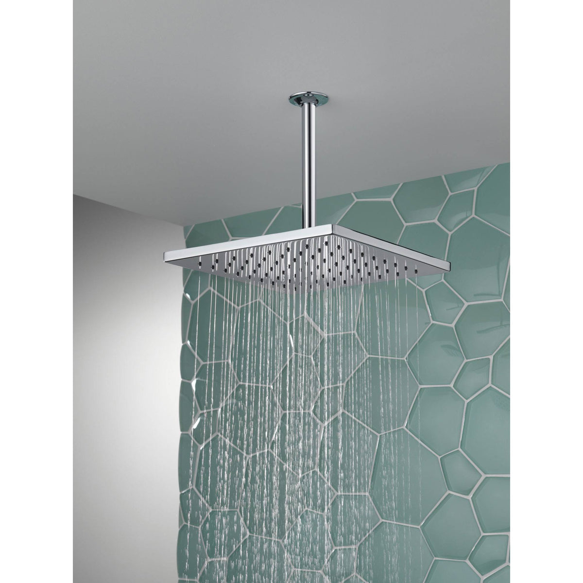 Chrome Metal Raincan Shower Head Y71321