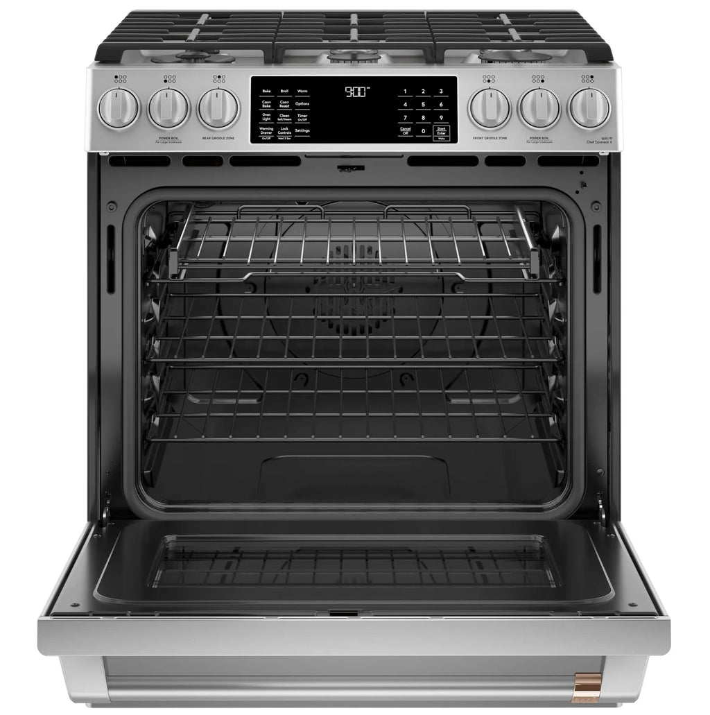 30 IN. 5.7 CU. FT. Slide-In Dual-Fuel Convection Range P504