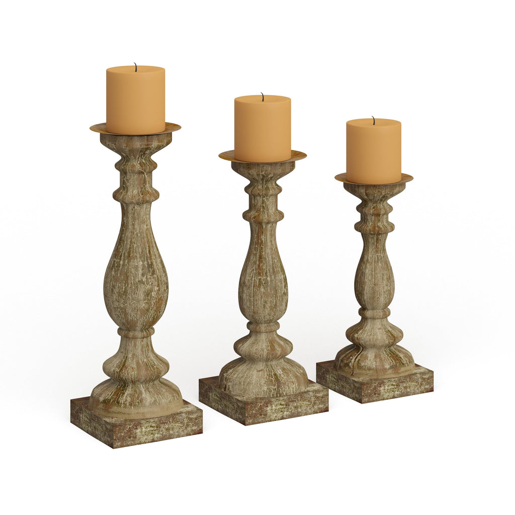 Brown Fir Candle Holder (Set of 3) B3825